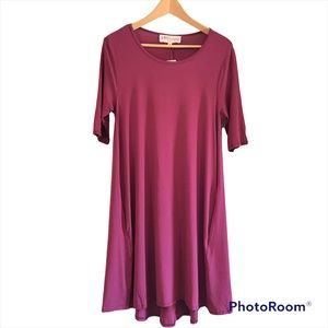 Philosophy Swing Tee Tshirt Dress Red M 